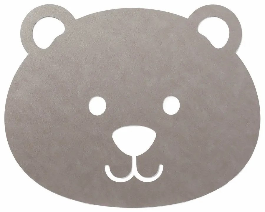 Szarobeżowy dywan dziecięcy z ekoskóry tkany ręcznie 73x92 cm Bear XXL Cloud – LIND DNA