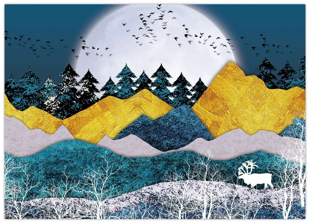 Obraz - Krajobraz polarny (70x50 cm)