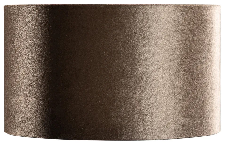 Abażur welurowy brązowy ze złotym wnętrzem 35/35/20