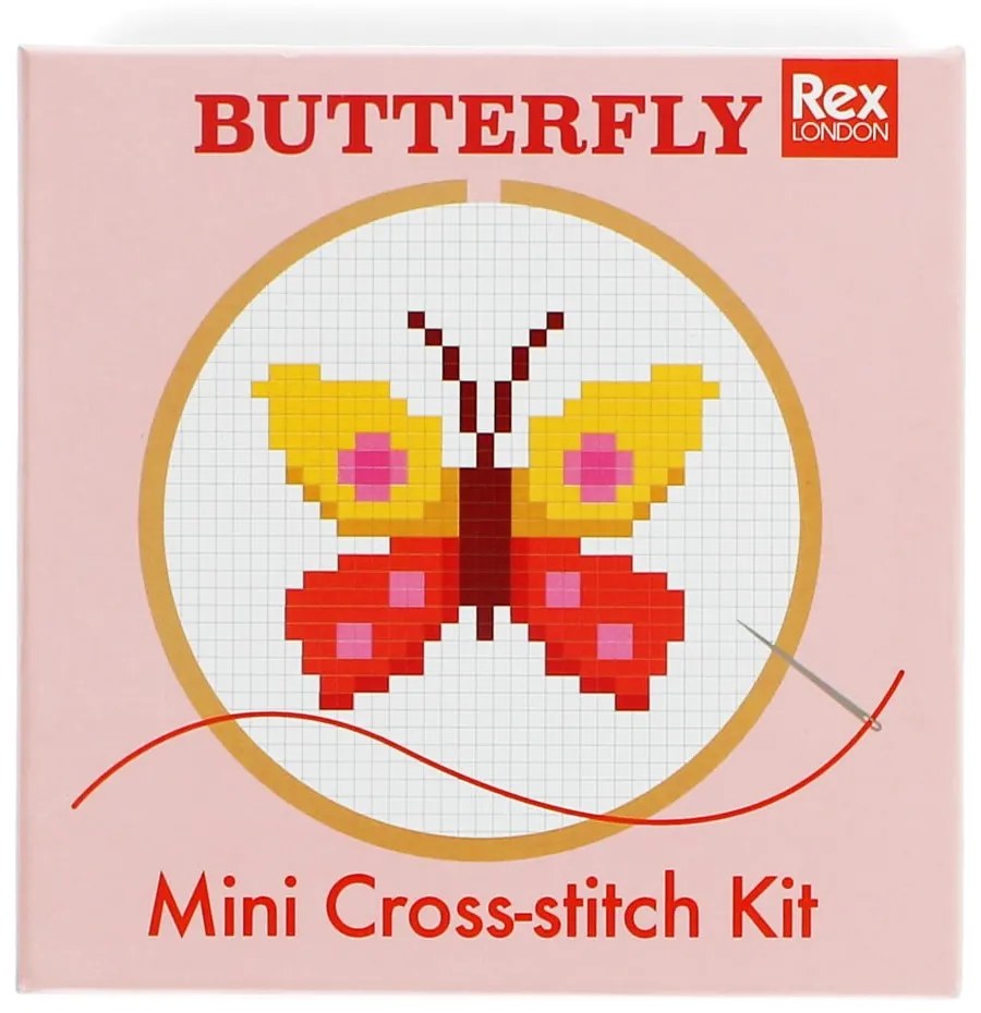 Zestaw kreatywny Cross-stitch Kit Butterfly – Rex London