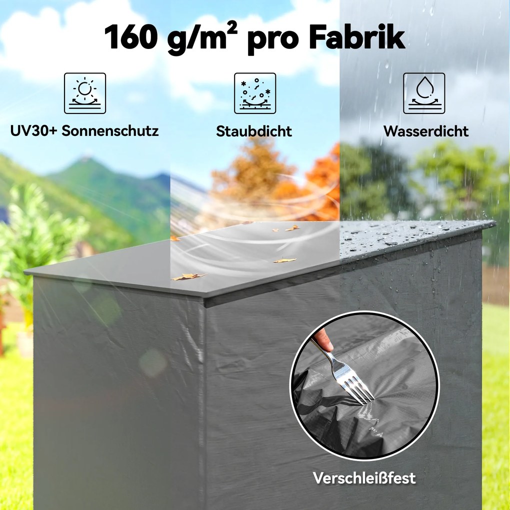 Outsunny Namiot garażowy 190x120 cm wodoodporny z zwijaną drzwią na zamek błyskawiczny i oknem wentylacyjnym, ciemnoszary | Aosom PL