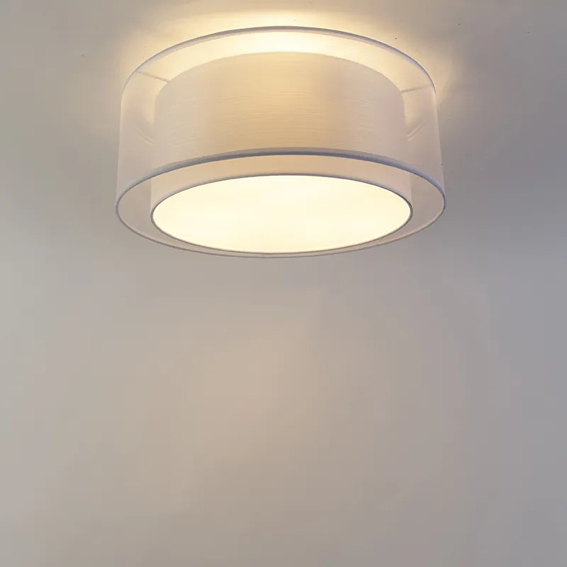 Nowoczesna lampa sufitowa biała 50 cm 3-światła - Drum Duo