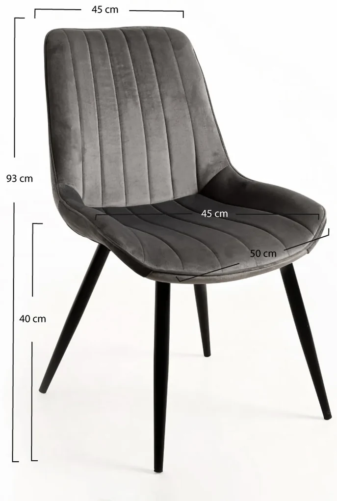 Zestaw 4 krzese Lene Velvet