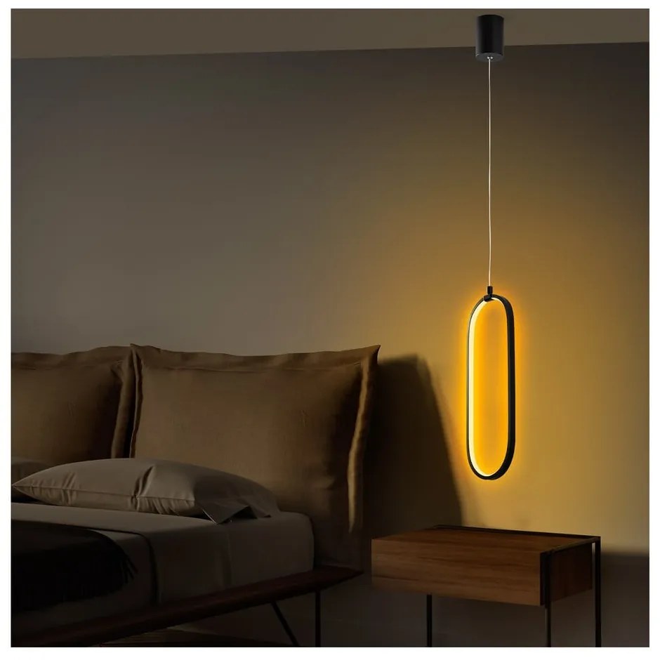 Czarna lampa wisząca LED Can – Opviq lights