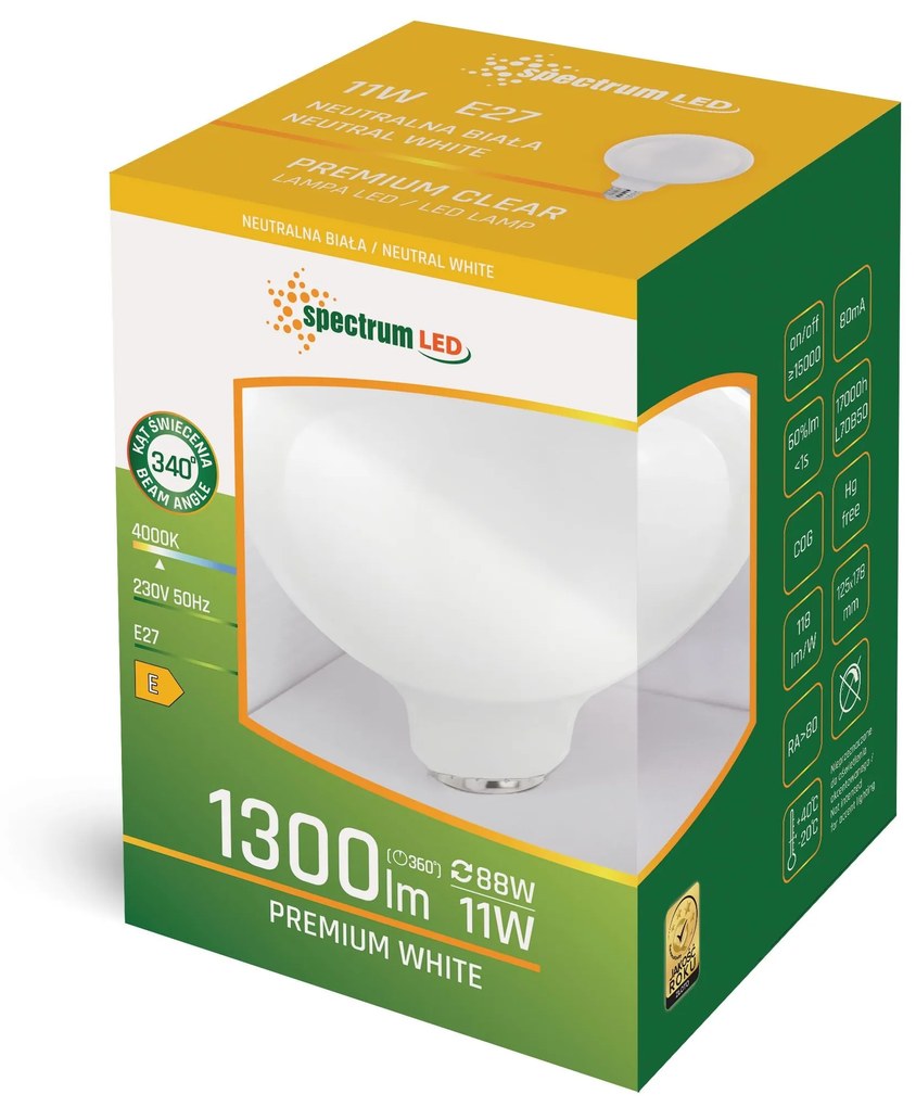 Żarówka LED Neutralna E-27 230V 11W 14368