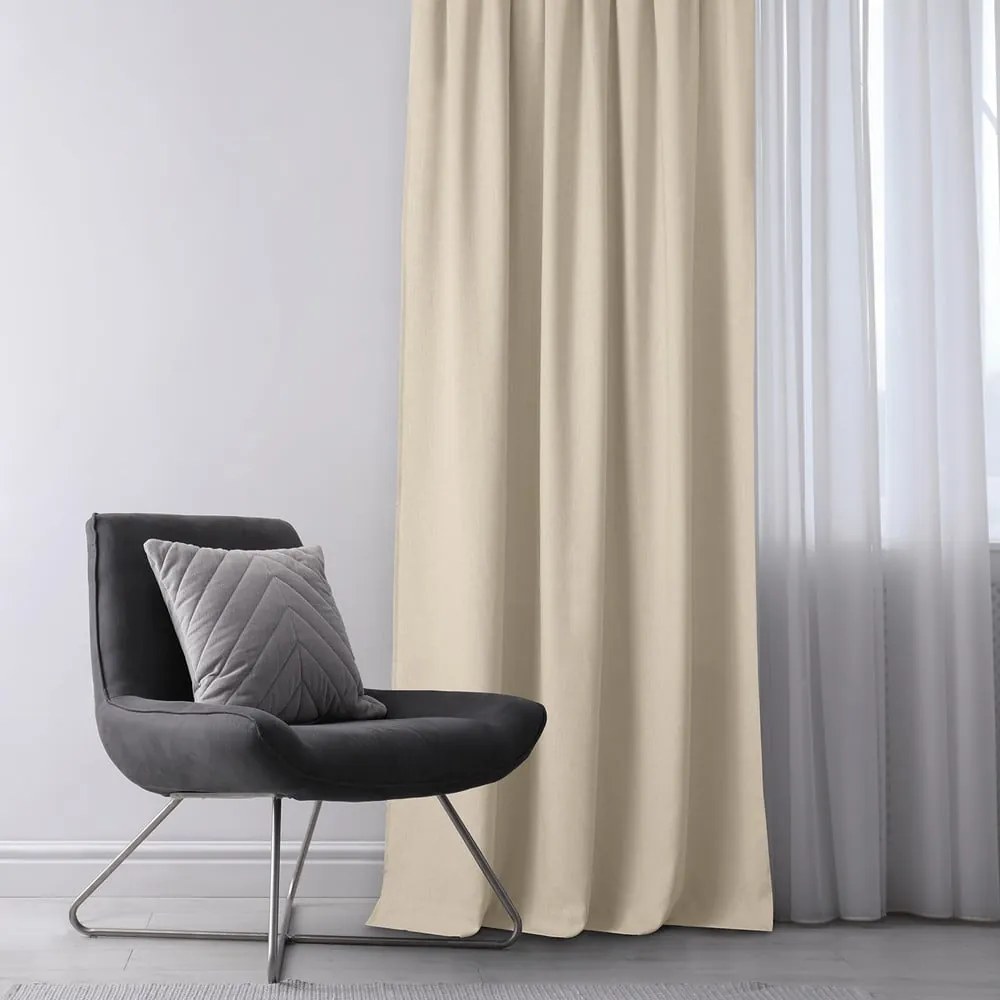 Kremowa zasłona 140x270 cm Carmena – Homede