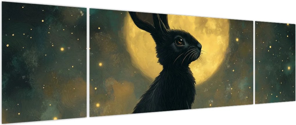 Obraz - Zając z księżycem (170x50 cm)