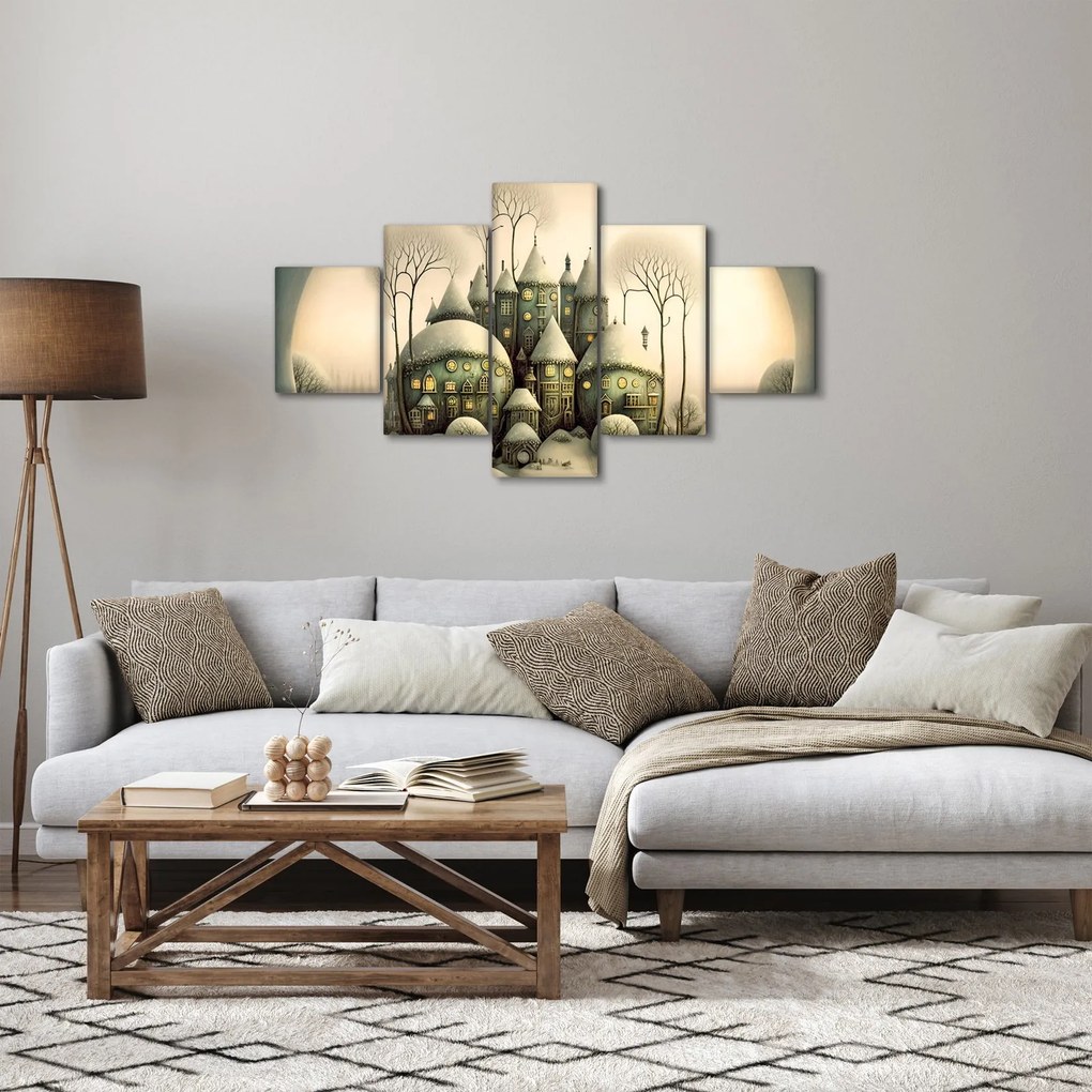 Obraz - Bajkowe domki (125x70 cm)