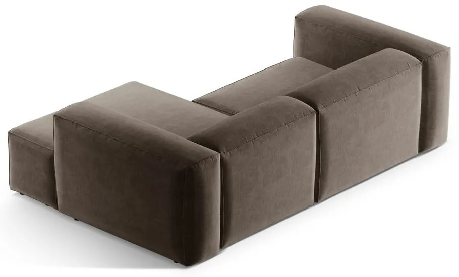 Brązowy narożnik (prawostronny/z szezlongiem) Bergano – Cosmopolitan Design