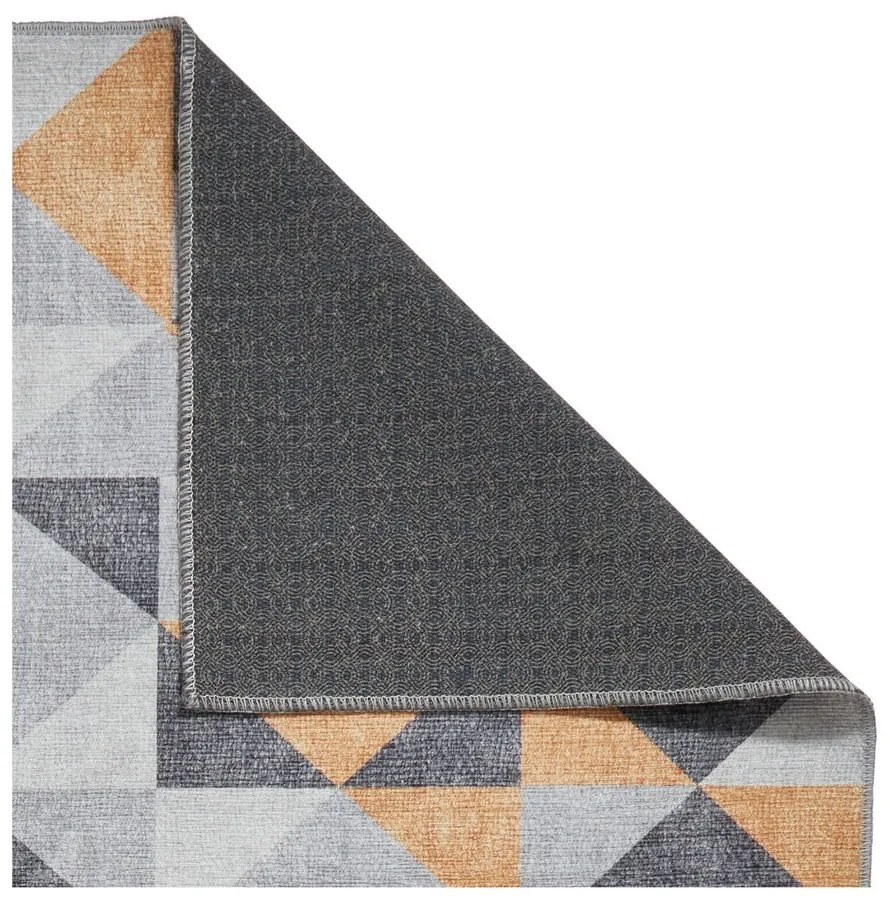 Szaro-żółty dywan odpowiedni do prania 61x120 cm Coral Yellow&amp;Grey – Think Rugs