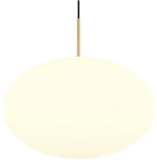 Lampa wisząca w biało-złotym kolorze ze szklanym kloszem ø 40 cm Fomento – Trio