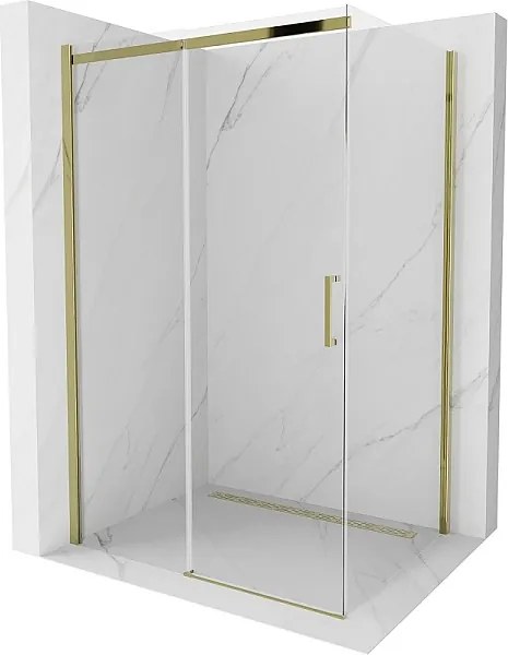 Mexen Omega kabina prysznicowa rozsuwana 110 x 90 cm, transparent, złota - 825-110-090-50-00