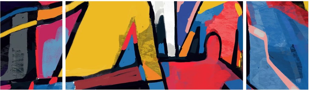 Obraz - Abstrakcja mężczyzn (170x50 cm)