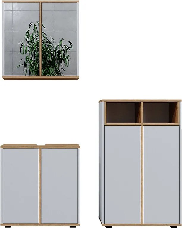 Zestaw mebli łazienkowych biały/artystyczny 60x30x62 didi