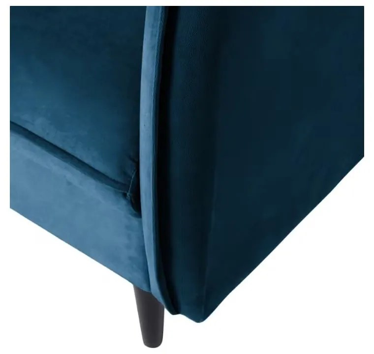 Ciemnoniebieska aksamitna sofa 203 cm Juli – Ropez