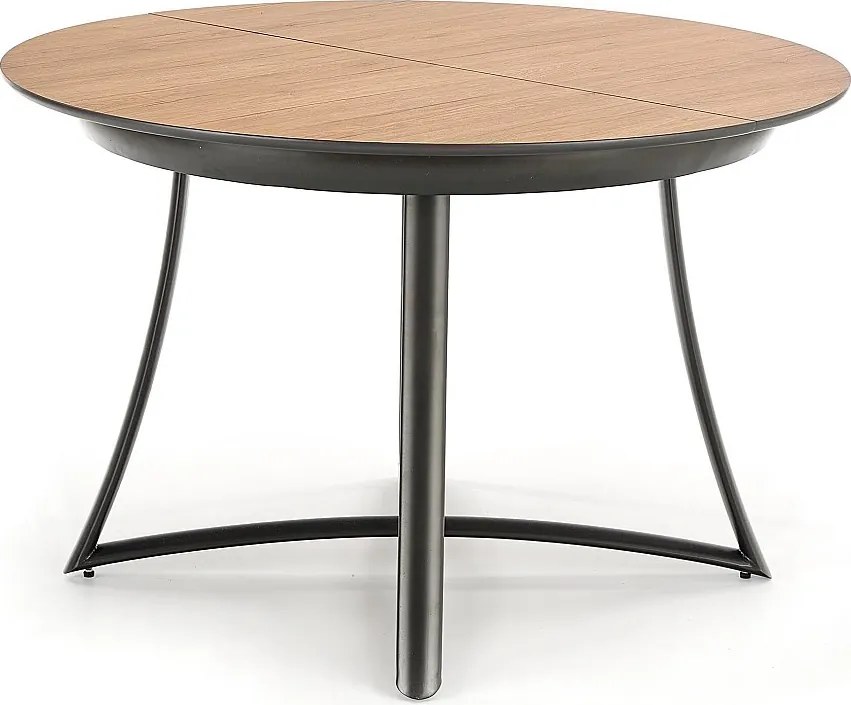 Stół MORETTI 118(148)x118 dąb złoty/antracyt rozkładany