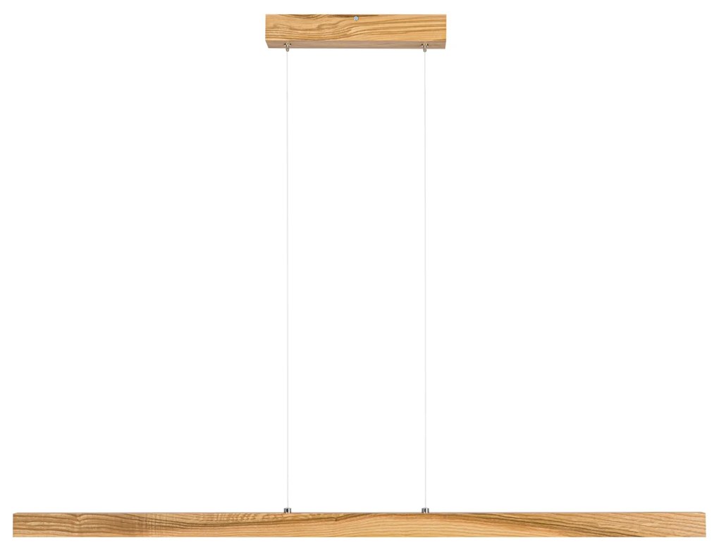 Lampa wisząca LED 115 cm z drewna jesionowego w stylu rustykalnym L115