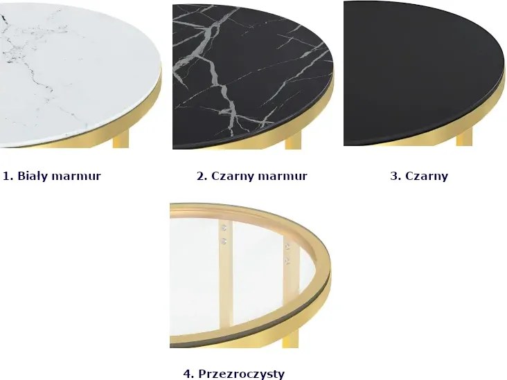 Nowoczesny stolik boczny z czarnym blatem A4-A29