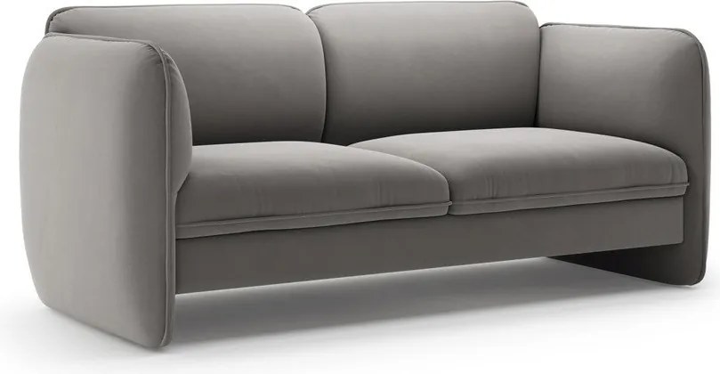 Ciemnoszara aksamitna sofa 168 cm Georgia – Micadoni