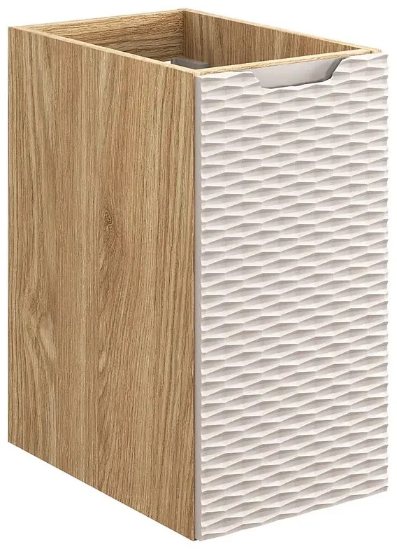 Beżowa wisząca szafka łazienkowa z frontem 3D W2-K87