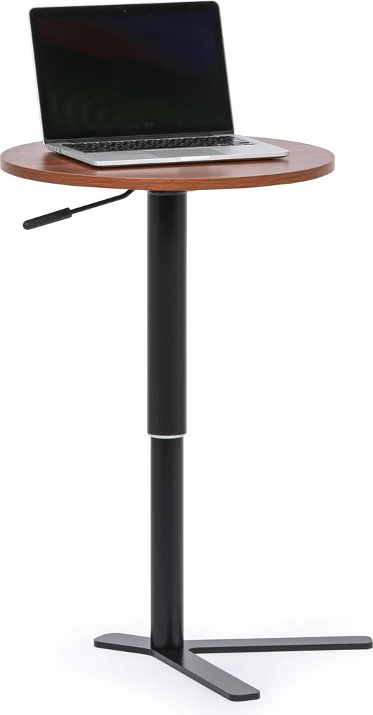 Stolik odkładczy, z regulacją wysokości, 51-77 x 50 cm, ciemny orzech