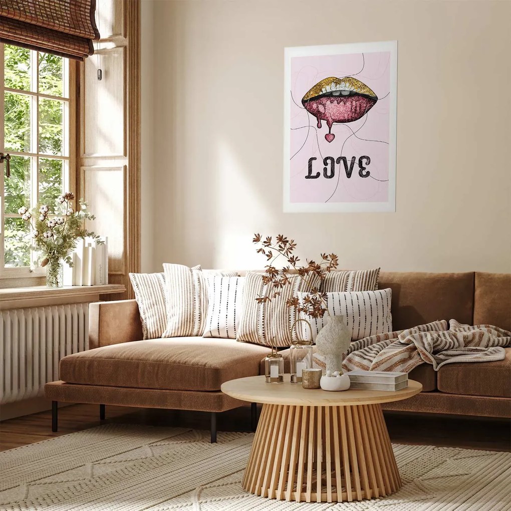 Plakat Płynne usta 40x60 cm bez ramy z marginesem ARTGEIST B