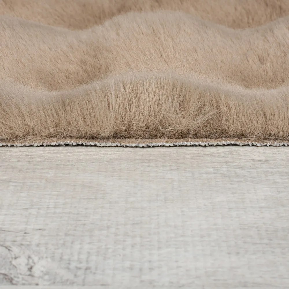 Brązowa syntetyczna skóra 160x230 cm Waffle Faux Fur – Flair Rugs