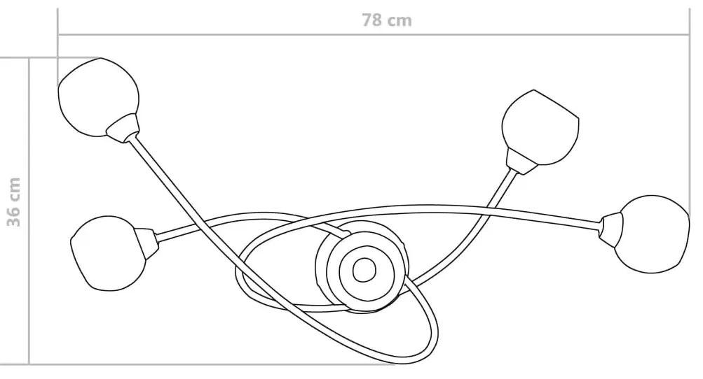 Nowoczesna lampa sufitowa z ceramicznymi kloszami - EX204-Komi