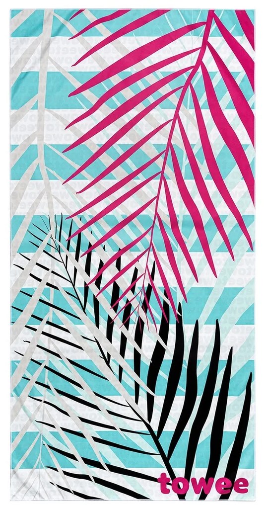 Towee Ręcznik szybkoschnący PALMS PINK, 70 x 140 cm