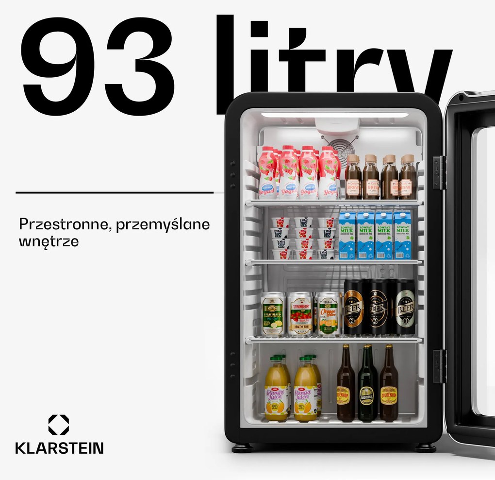 Klarstein Audrey Evo lodówka na napoje, design retro, 93 l