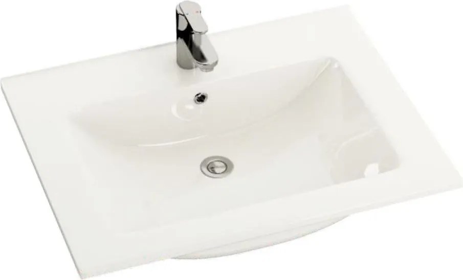 Umywalka wpuszczana CHICAGO 61x46,5 cm, biały połysk