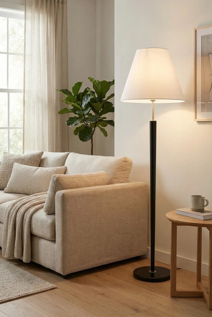 Czarna skandynawska lampa podłogowa - 4X S240 B8-D84