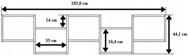 Półka ścienna w kolorze dąb sonoma Karolis 5X