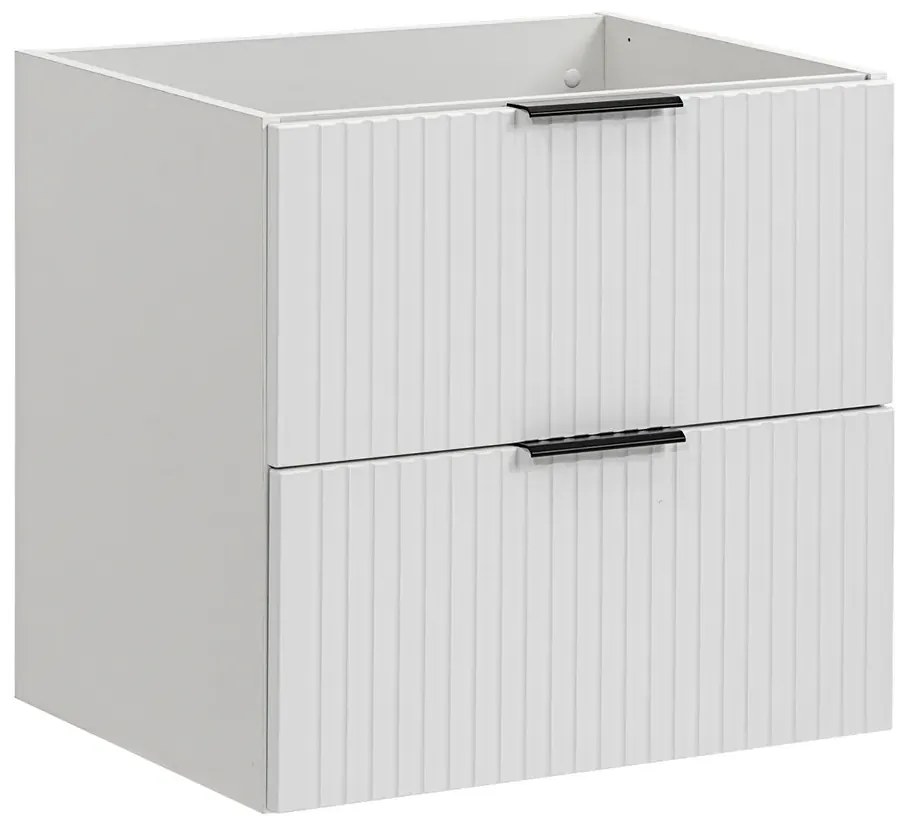 Biała szafka pod umywalkę 60 cm Biały połysk P4-T50