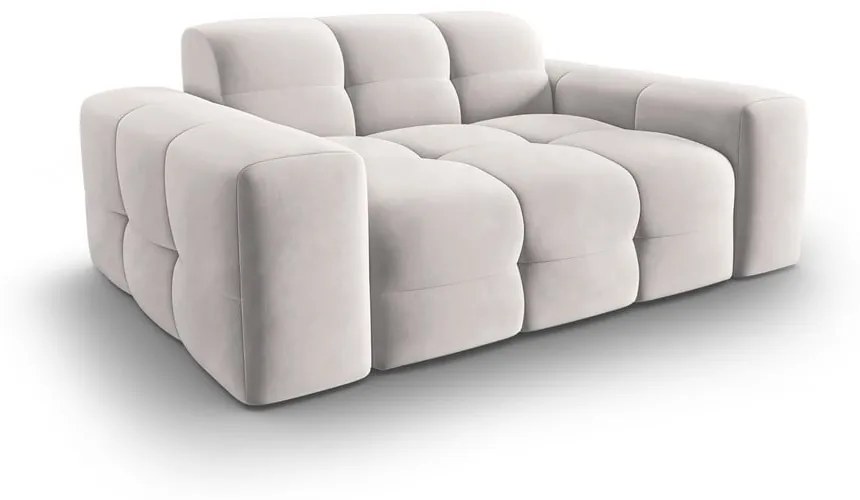 Jasnoszara aksamitna sofa 156 cm Kendal – Micadoni Home