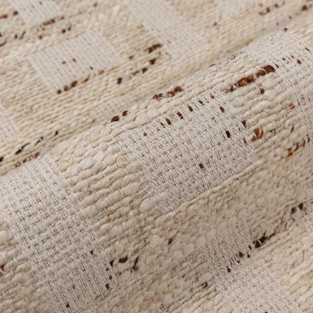 Dywan z mieszanki wełny tkany ręcznie w naturalnym kolorze 140x200 cm Rova Blend – Flair Rugs