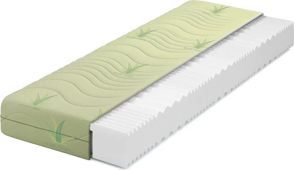 Materac piankowy z pokrowcem aloe vera 180x200 T7-D32