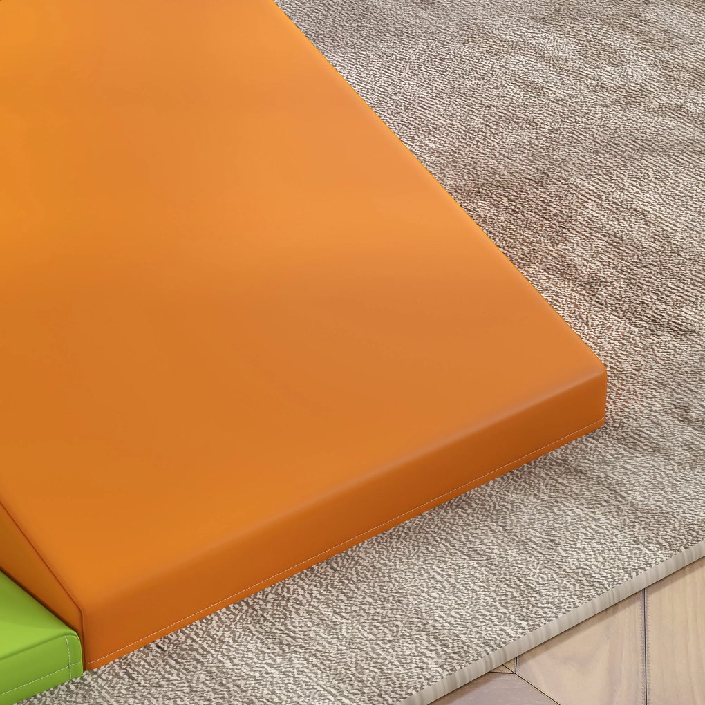 HOMCOM Zestaw miękkich klocków dla dzieci, zabawki do wspinania i pełzania, miękki materiał skóropodobny, pianka EPE, wielobarwny