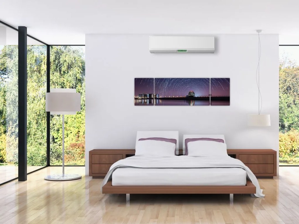 Obraz nocnego nieba z gwiazdami (170x50 cm)