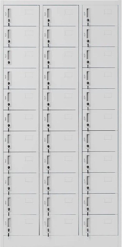 Metalowa szafa depozytowa Oliver 90x45x185 cm szara