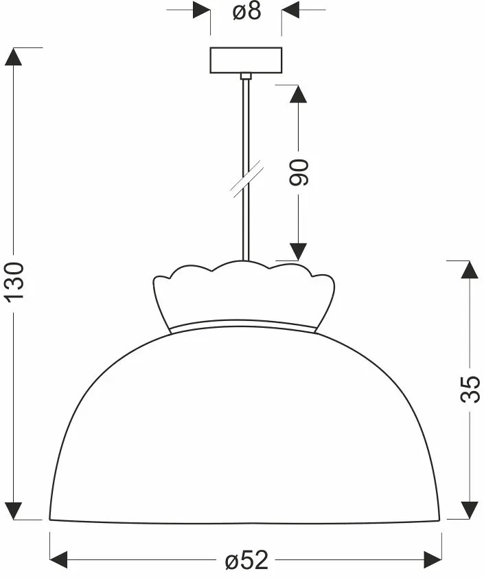 Biała lampa wisząca z koronkowym abażurem - Z063-Vasion