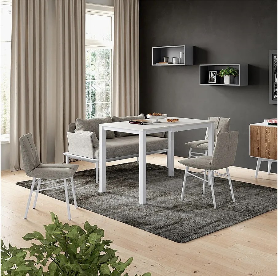 Stół do jadalni biały 120x70x76 granny