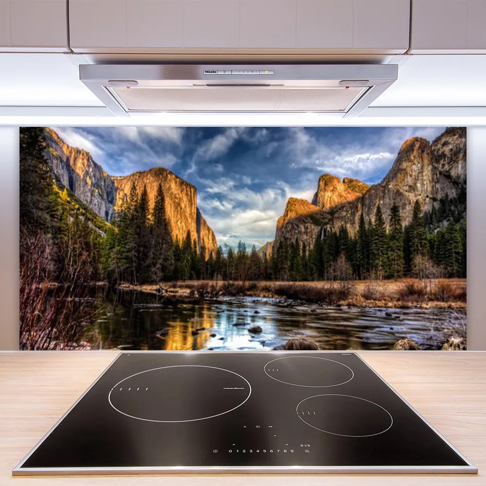 Panel Szklany do Kuchni Harmonijny Krajobraz Górski