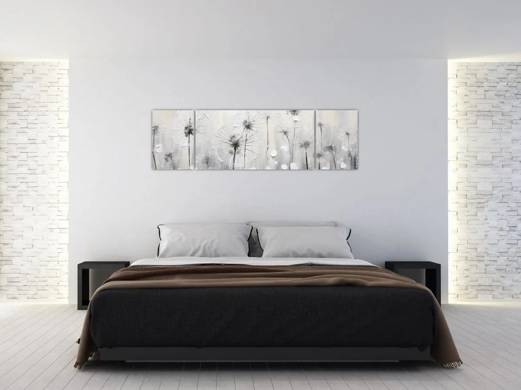 Obraz - Mlecze, malarstwo (170x50 cm)