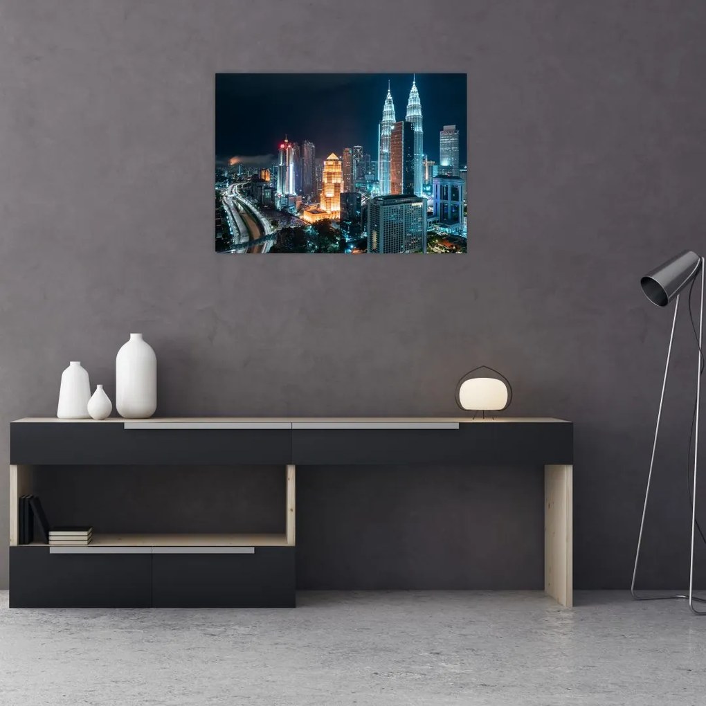 Obraz - Noc w Kuala Lumpur (70x50 cm)