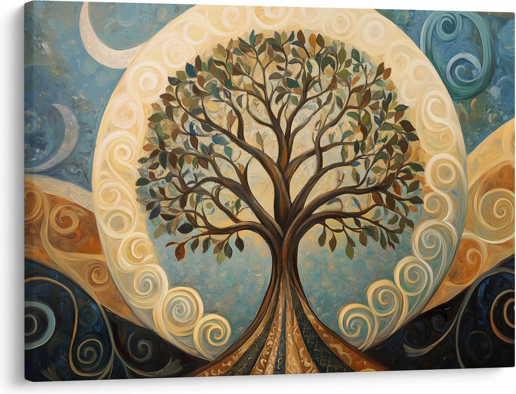 Obraz – Drzewo życia i spirale (70x50 cm)