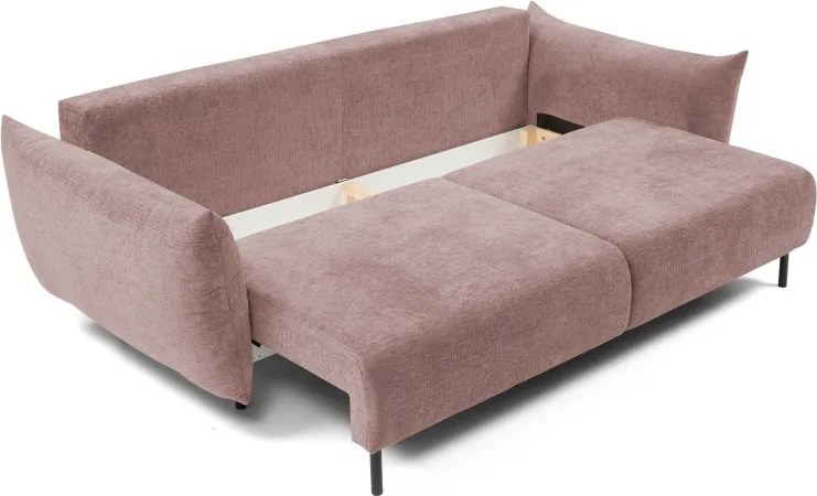 Sofa ADEL z funkcja spania i pojemnikiem BRUDNY RÓŻ OVER THE HORIZON 64