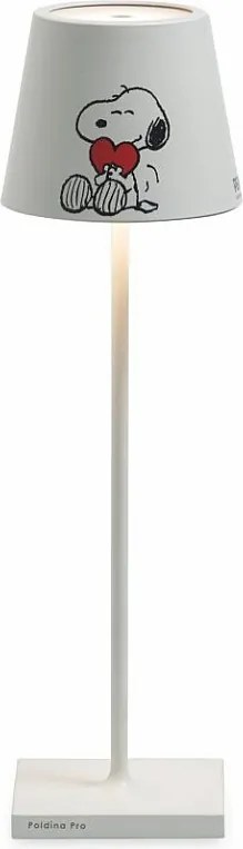 Lampa stołowa LED Poldina Pro Peanuts Heart, akumulatorowa i ściemnialna, do 12 h pracy baterii, do użytku zewnętrznego, IP65, edycja dekoracyjna