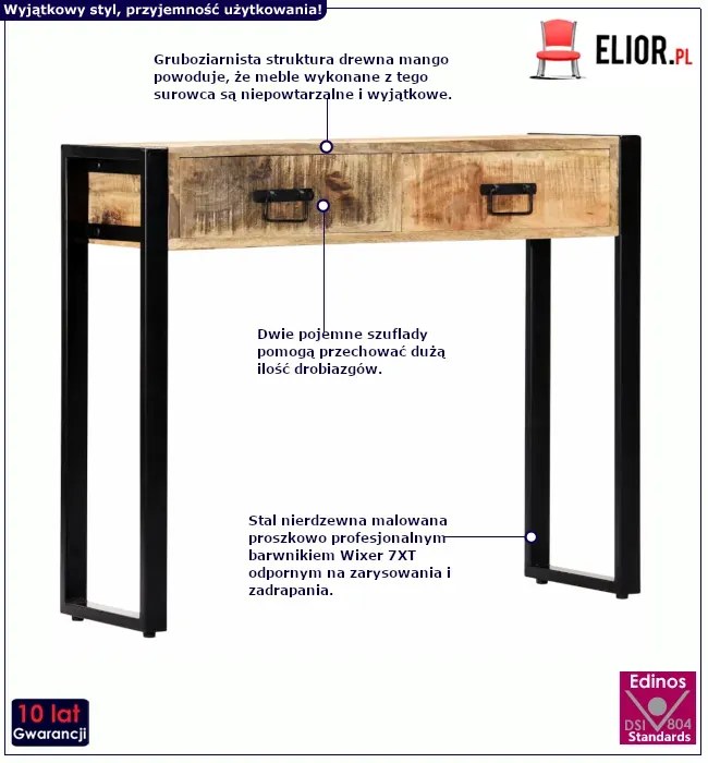 Konsola z drewna mango N2-M33
