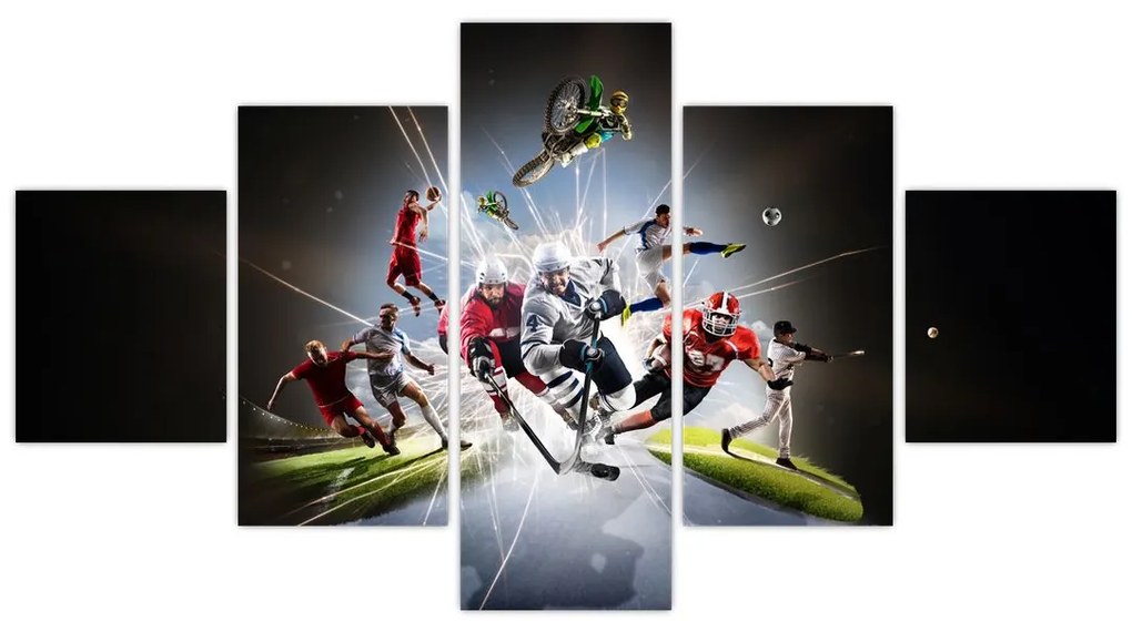 Obraz - Sportowcy (125x70 cm)
